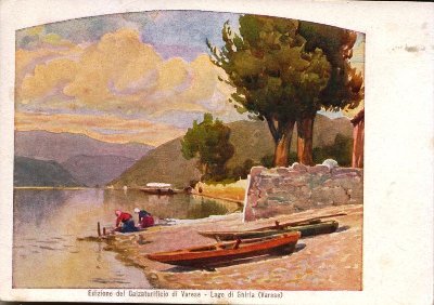 2) catolina pubblicitaria del calzaturificio di Varese, trelago. del 1920? purtroppo non è viaggiata e non so datarla