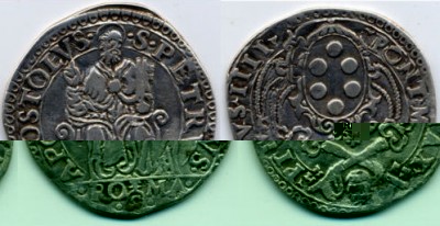moneta coniata nel papato di Pio IV