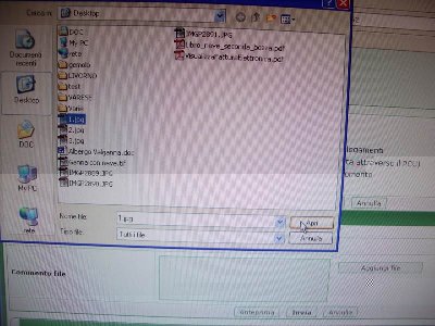 Selezionare il file che dovra PER FORZA avere una dimensione di 1024x768 e max 300 kb.